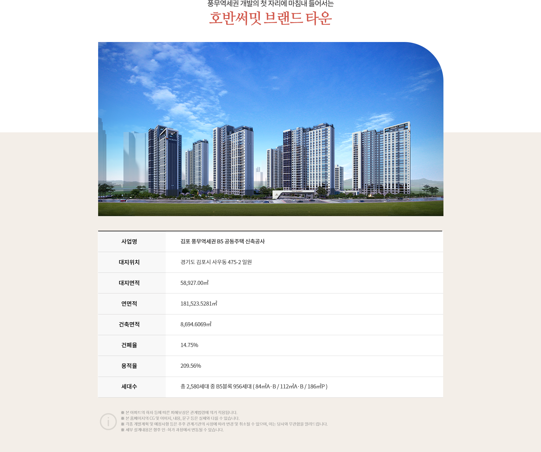 풍무역 호반써밋 사업개요